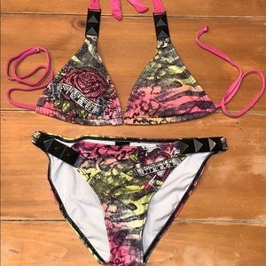 Sinful bikini with Swarovski crystal &metal detail